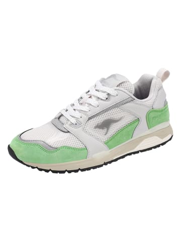 Kangaroos Skórzane sneakersy "Exo II Ultimate Y2K" w kolorze biało-zielonym