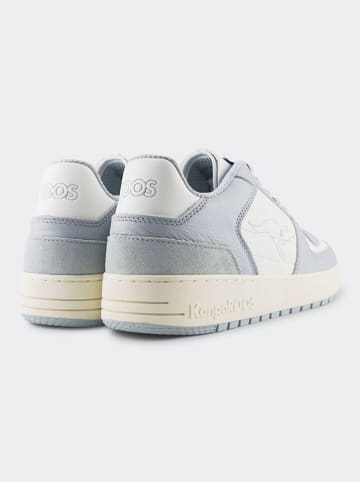 Kangaroos Leder-Sneakers "Game Lo" in Weiß/ Grau