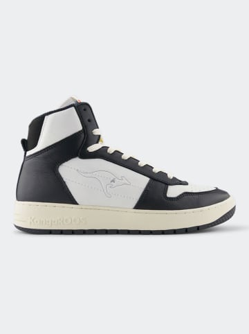 Kangaroos Leren sneakers "Game Hi Lace Up" wit/zwart