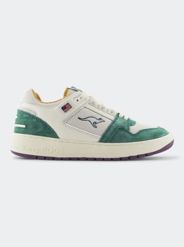 Kangaroos Skórzane sneakersy "Hot Shot Lo" w kolorze beżowo-zielonym