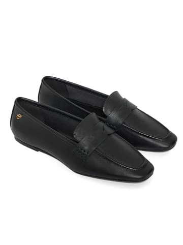 Polo Club Leder-Mokassins in Schwarz