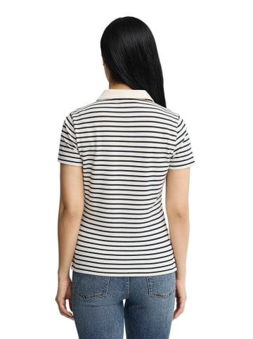Polo Club Poloshirt in Creme/ Dunkelblau