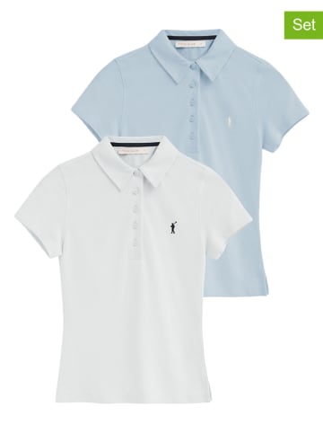 Polo Club 2-delige set: poloshirts wit/lichtblauw