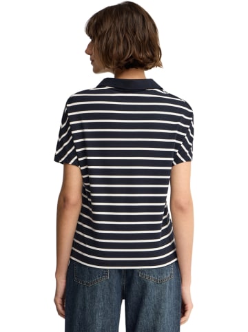 Polo Club Shirt in Dunkelblau/ Weiß