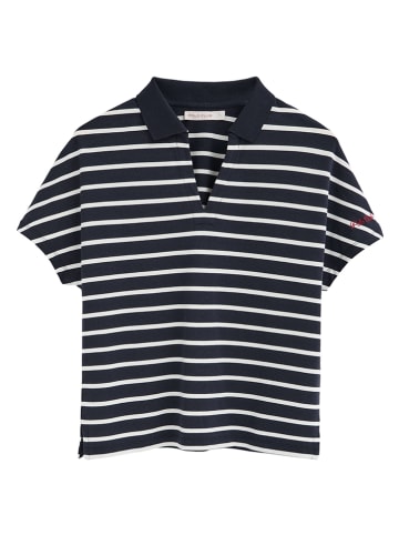 Polo Club Shirt in Dunkelblau/ Weiß
