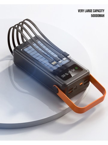 SmartCase Solarny powerbank w kolorze czarnym - 50.000 mAh