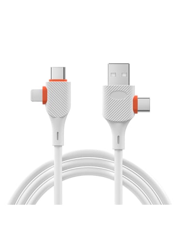 SmartCase 2er-Set: Universal-Ladekabeln in Weiß/ Schwarz