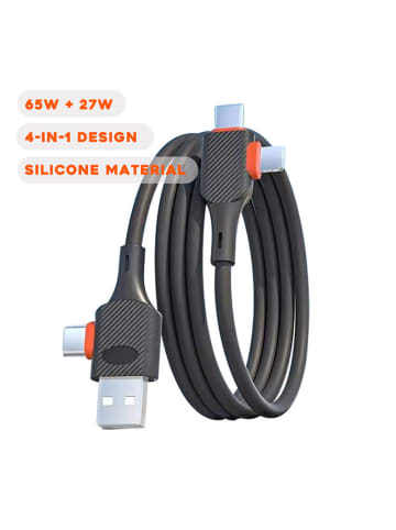 SmartCase 2er-Set: Universal-Ladekabeln in Weiß/ Schwarz