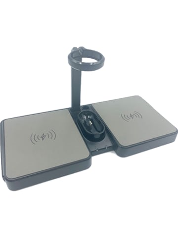 SmartCase Docking-Station für iPhone, Apple-Watch, AirPods in Silber