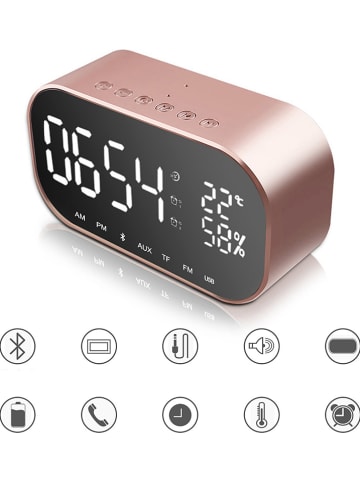 SmartCase Budzik Bluetooth w kolorze jasnoróżowym z radiem