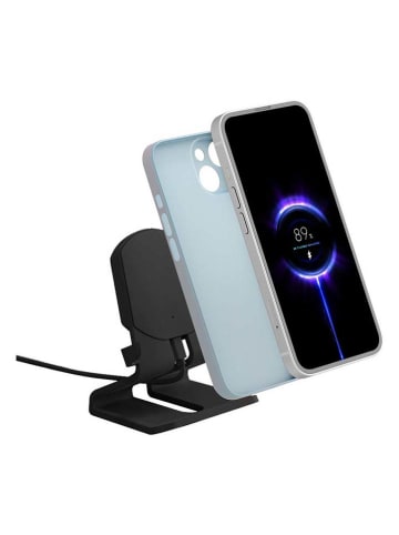 SmartCase Schreibtischständer mit Ladegerät in Schwarz