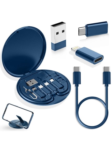 SWEET ACCESS Adapter USB 6w1 w kolorze niebieskim ze schowkiem na kartę SIM