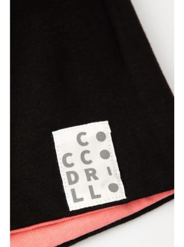 Coccodrillo Dwustronna czapka beanie w kolorze czarno-jasnoróżowym