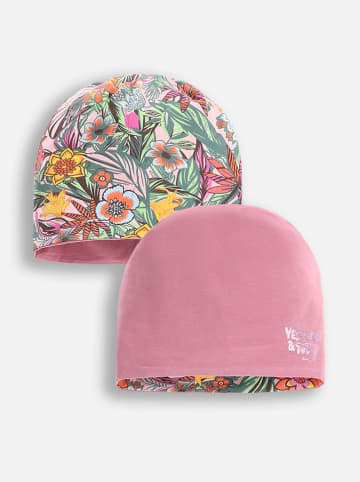 Coccodrillo Wende-Beanie in Bunt/ Rosa