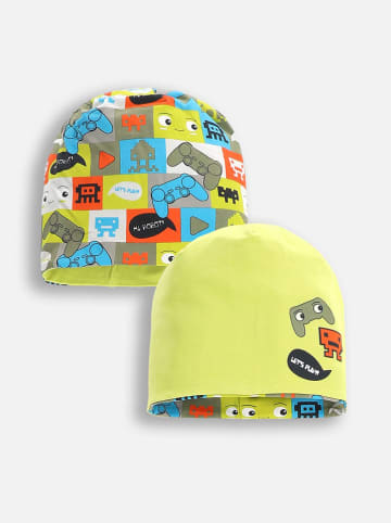 Coccodrillo Wende-Beanie in Gelb/ Bunt
