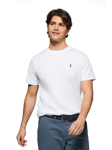 Polo Club 2er-Set: Shirts in Weiß/ Dunkelblau