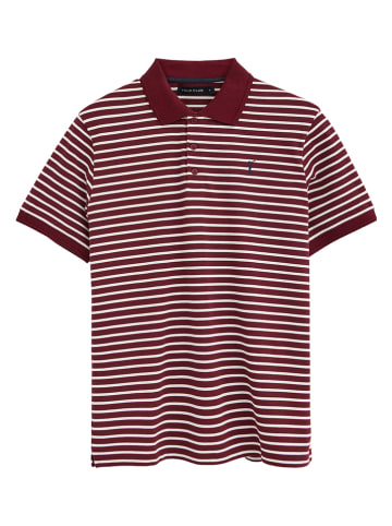 Polo Club Poloshirt in Bordeaux/ Weiß