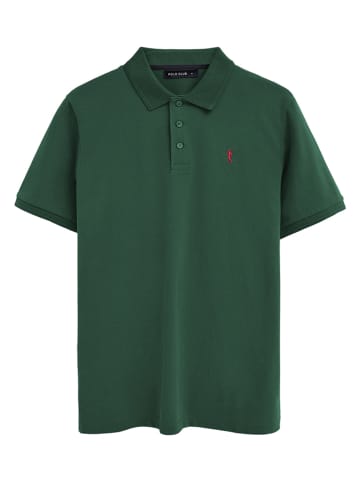 Polo Club 3er-Set: Poloshirts in Blaugrau/ Grün/ Bordeaux