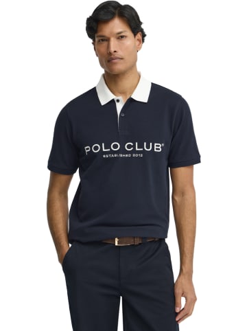 Polo Club Poloshirt in Dunkelblau/ Weiß