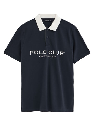 Polo Club Poloshirt in Dunkelblau/ Weiß