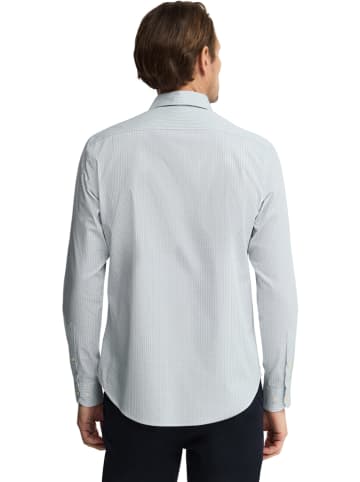 Polo Club Blouse - slim fit - lichtblauw/wit