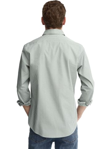 Polo Club Hemd - Slim fit - in Grün/ Weiß