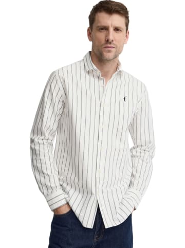 Polo Club Blouse - regular fit - wit/grijs