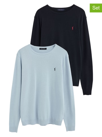 Polo Club 2er-Set: Pullover in Dunkelblau/ Hellblau