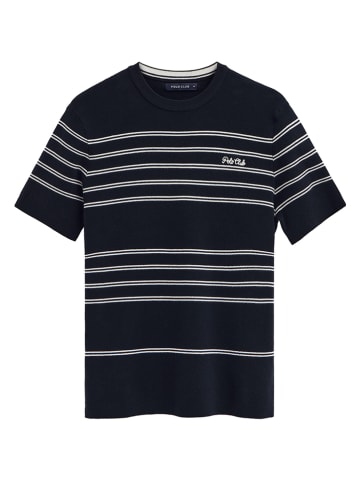 Polo Club Shirt in Dunkelblau/ Weiß