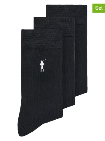 Polo Club 3er-Set: Socken in Schwarz