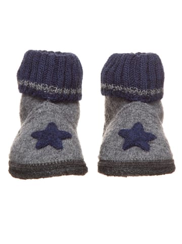 lamino Hüttenschuhe "Stern" in Grau