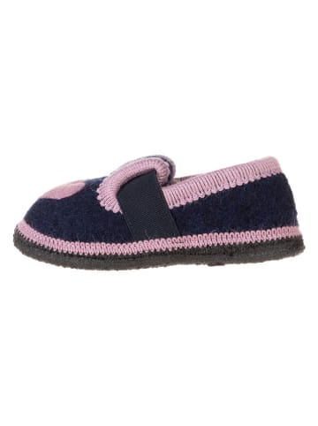 lamino Pantoffels "Bobby Herz" donkerblauw