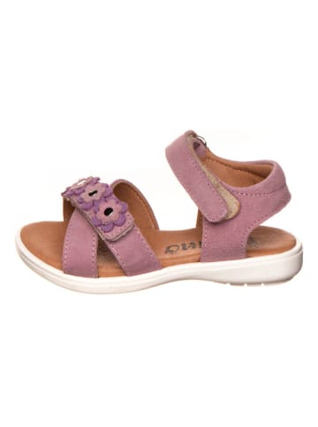 lamino Leren sandalen lichtroze