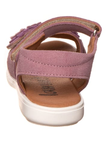 lamino Leren sandalen lichtroze