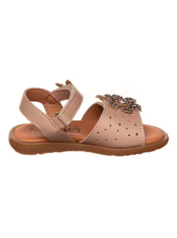 lamino Leren sandalen beige