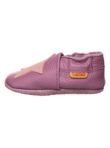 lamino Leren kruipschoenen paars
