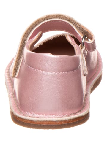 lamino Skórzane baleriny barefoot w kolorze jasnoróżowym