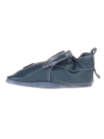 lamino Leren kruipschoentjes donkerblauw