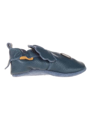 lamino Leder-Krabbelschuhe in Dunkelblau