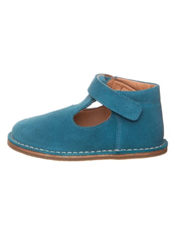 lamino Leder-Barfuß-Ballerinas in Blau