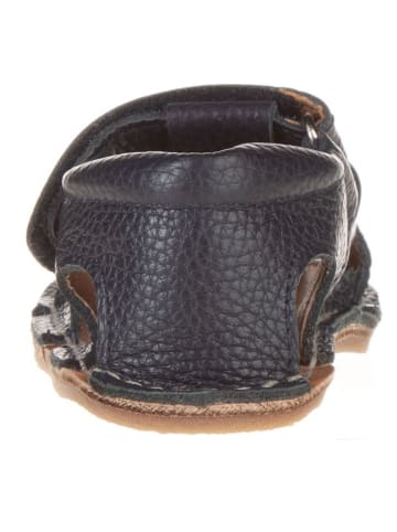lamino Leren barefootsandalen donkerblauw