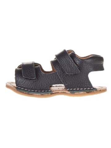 lamino Leder-Barfuß-Sandalen in Dunkelblau