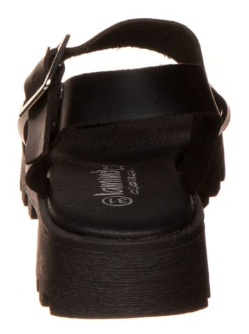 lamino Leren sandalen zwart