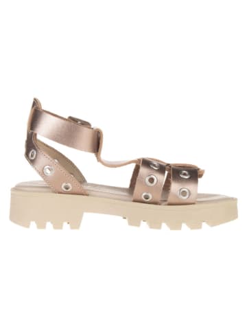 lamino Leder-Sandalen in Gold