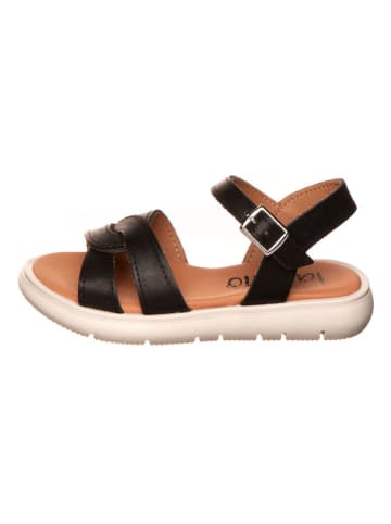 lamino Leren sandalen zwart