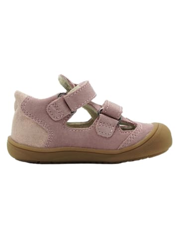 lamino Leren enkelsandalen lichtroze