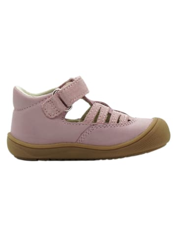 lamino Leren enkelsandalen lichtroze