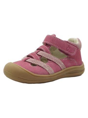 lamino Leren enkelsandalen roze