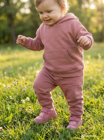 lamino Leren loopleerschoenen roze