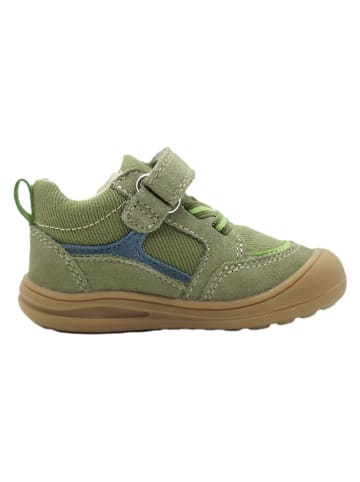 lamino Leren loopleerschoenen kaki